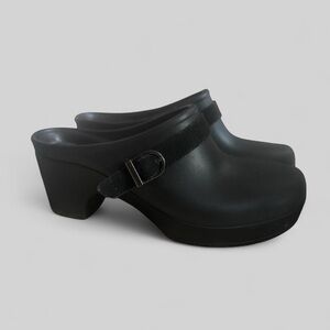 CROCS Black Clog Mules with Adjustable Strap